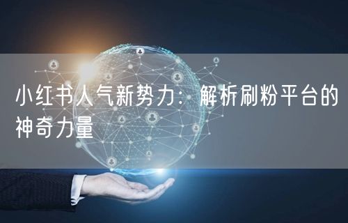 小红书人气新势力：解析刷粉平台的神奇力量