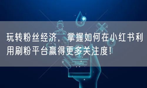 玩转粉丝经济，掌握如何在小红书利用刷粉平台赢得更多关注度！