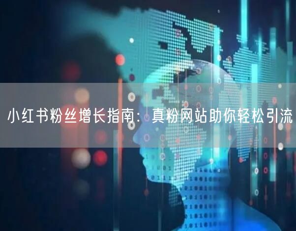 小红书粉丝增长指南：真粉网站助你轻松引流