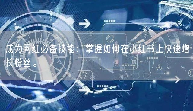 成为网红必备技能：掌握如何在小红书上快速增长粉丝。