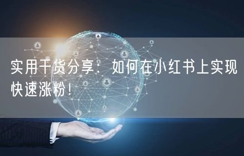 实用干货分享：如何在小红书上实现快速涨粉！