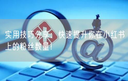 实用技巧分享：快速提升你在小红书上的粉丝数量！