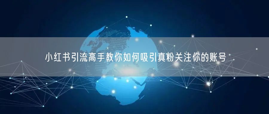 小红书引流高手教你如何吸引真粉关注你的账号