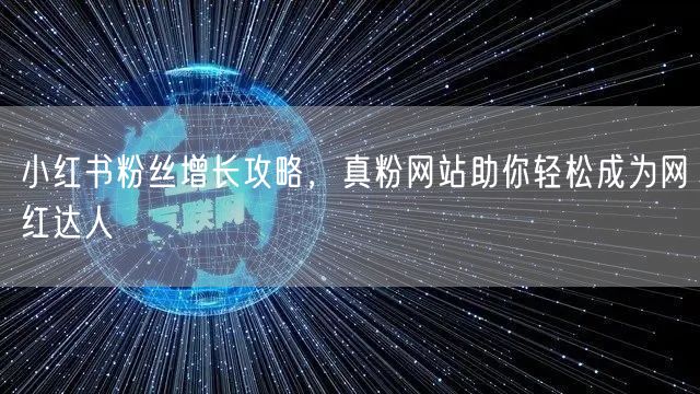 小红书粉丝增长攻略，真粉网站助你轻松成为
