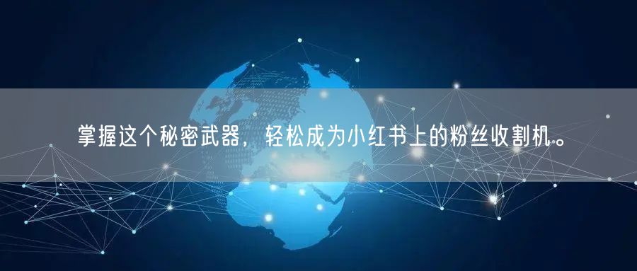 掌握这个秘密武器，轻松成为小红书上的粉丝收割机。