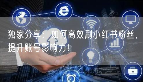 独家分享：如何高效刷小红书粉丝，提升账号影响力！