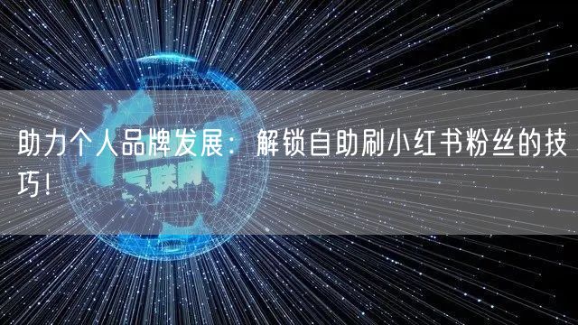 助力个人品牌发展：解锁自助刷小红书粉丝的技巧！