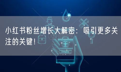 小红书粉丝增长大解密：吸引更多关注的关键！