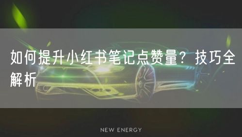 如何提升小红书笔记点赞量？技巧全解析