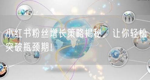 小红书粉丝增长策略揭秘，让你轻松突破瓶颈期！