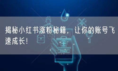 揭秘小红书涨粉秘籍，让你的账号飞速成长！