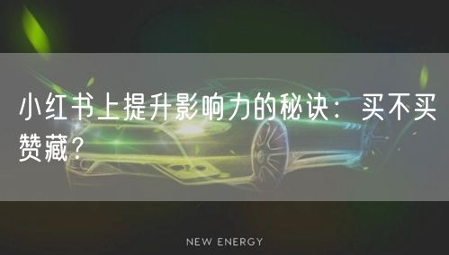 小红书上提升影响力的秘诀：买不买赞藏？