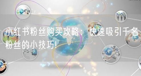 小红书粉丝购买攻略：快速吸引千名粉丝的小技巧!
