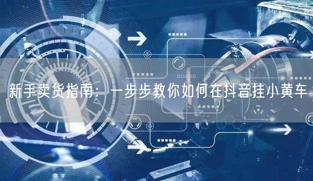 新手卖货指南：一步步教你如何在抖音挂小黄车