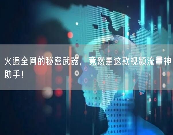火遍全网的秘密武器，竟然是这款视频流量神